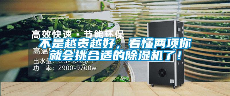不是越貴越好，看懂兩項你就會挑合適的除濕機了！