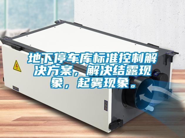 地下停車庫(kù)標(biāo)準(zhǔn)控制解決方案，解決結(jié)露現(xiàn)象，起霧現(xiàn)象。