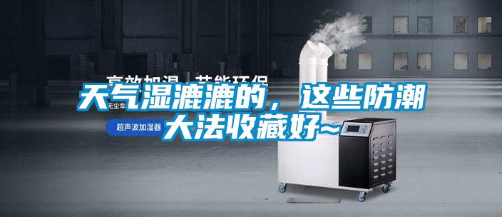 天氣濕漉漉的，這些防潮大法收藏好~