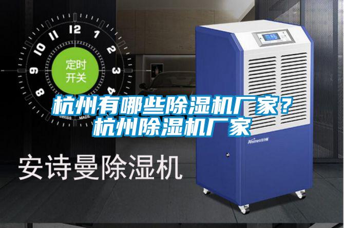 杭州有哪些除濕機廠家？杭州除濕機廠家