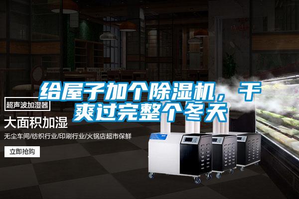 給屋子加個除濕機，干爽過完整個冬天