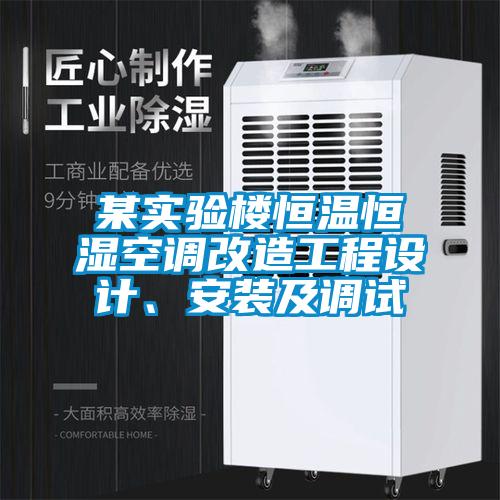 某實(shí)驗(yàn)樓恒溫恒濕空調(diào)改造工程設(shè)計(jì)、安裝及調(diào)試