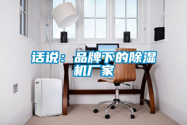 話說：品牌下的除濕機(jī)廠家