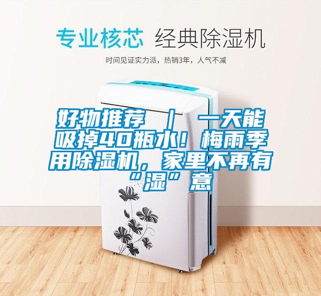 好物推薦 ｜ 一天能吸掉40瓶水！梅雨季用除濕機，家里不再有“濕”意