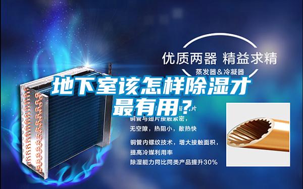 地下室該怎樣除濕才最有用？