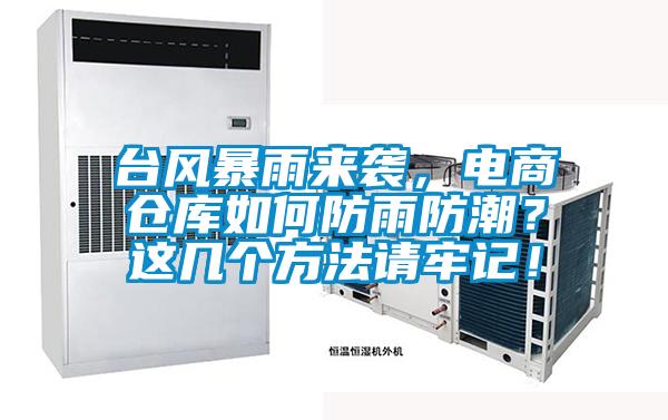 臺風暴雨來襲，電商倉庫如何防雨防潮？這幾個方法請牢記！