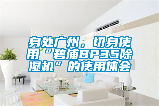 身處廣州，切身使用“碧浦BP35除濕機(jī)”的使用體會