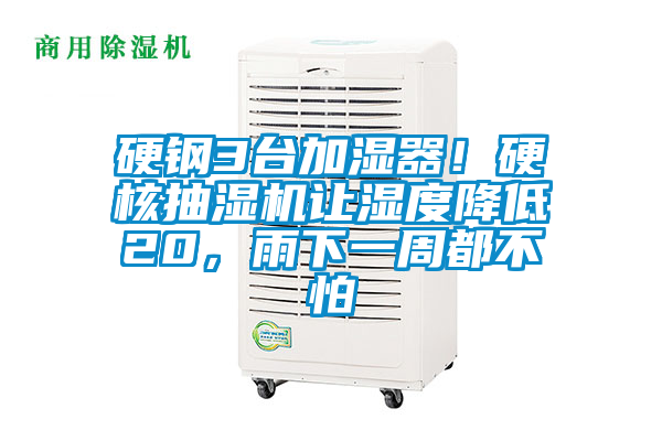 硬鋼3臺加濕器！硬核抽濕機讓濕度降低20，雨下一周都不怕