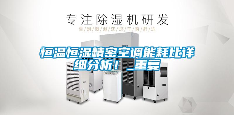 恒溫恒濕精密空調(diào)能耗比詳細(xì)分析！_重復(fù)