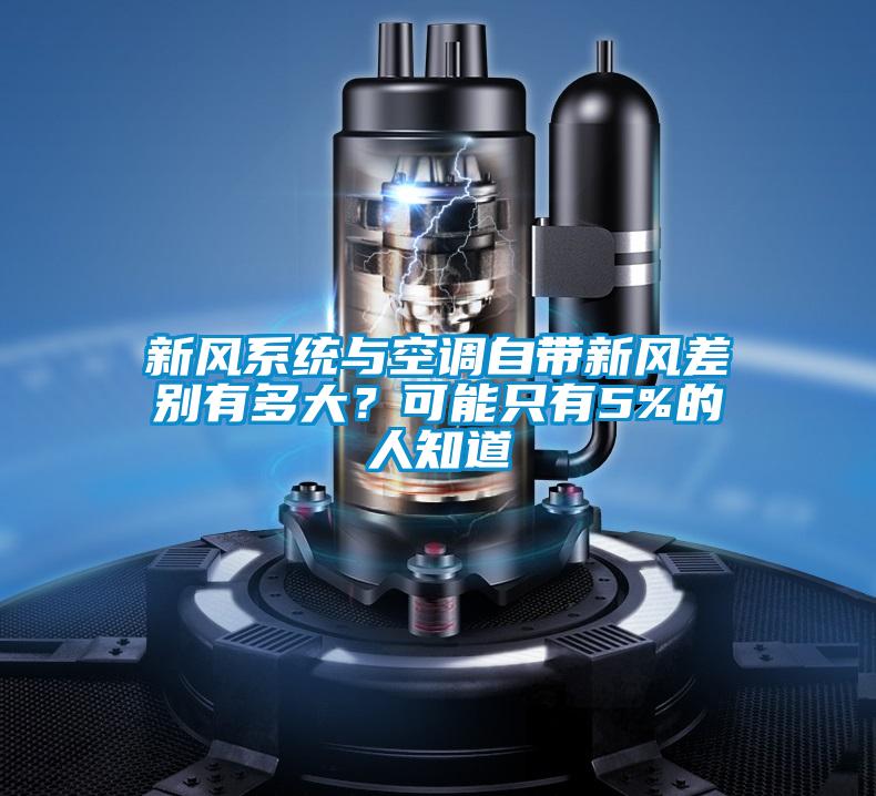 新風系統(tǒng)與空調(diào)自帶新風差別有多大？可能只有5%的人知道