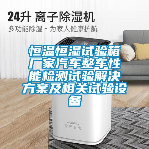 恒溫恒濕試驗箱廠家汽車整車性能檢測試驗解決方案及相關(guān)試驗設(shè)備