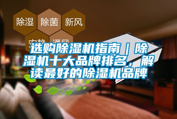 選購除濕機指南｜除濕機十大品牌排名，解讀最好的除濕機品牌