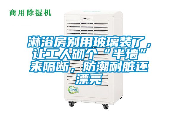 淋浴房別用玻璃裝了，讓工人砌個“半墻”來隔斷，防潮耐臟還漂亮