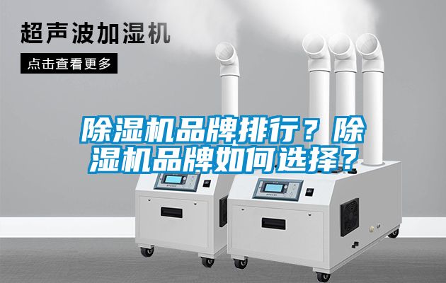 除濕機品牌排行？除濕機品牌如何選擇？