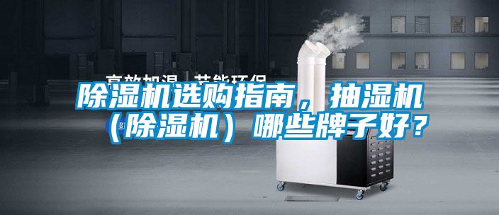 除濕機選購指南，抽濕機（除濕機）哪些牌子好？