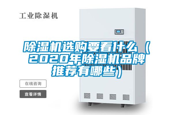 除濕機(jī)選購要看什么(2020年除濕機(jī)品牌推薦有哪些)